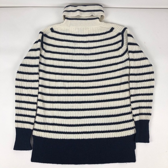 J Crew striped wool turtleneck Sweater Pullover capsule prep academia - Picture 5 of 9